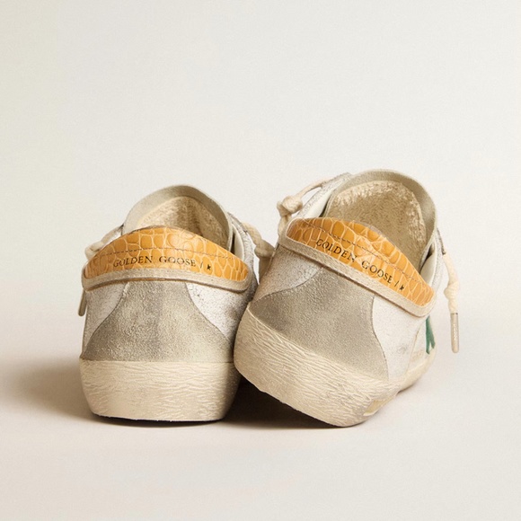 GOLDEN GOOSE - Men's Super Star Classic White/Ice/Green/Yellow - MSRP $595.00 - Picture 3 of 4